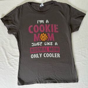 Girl Scouts Cookie Mom Gray Graphic T-shirt Port & Company Women's Size M